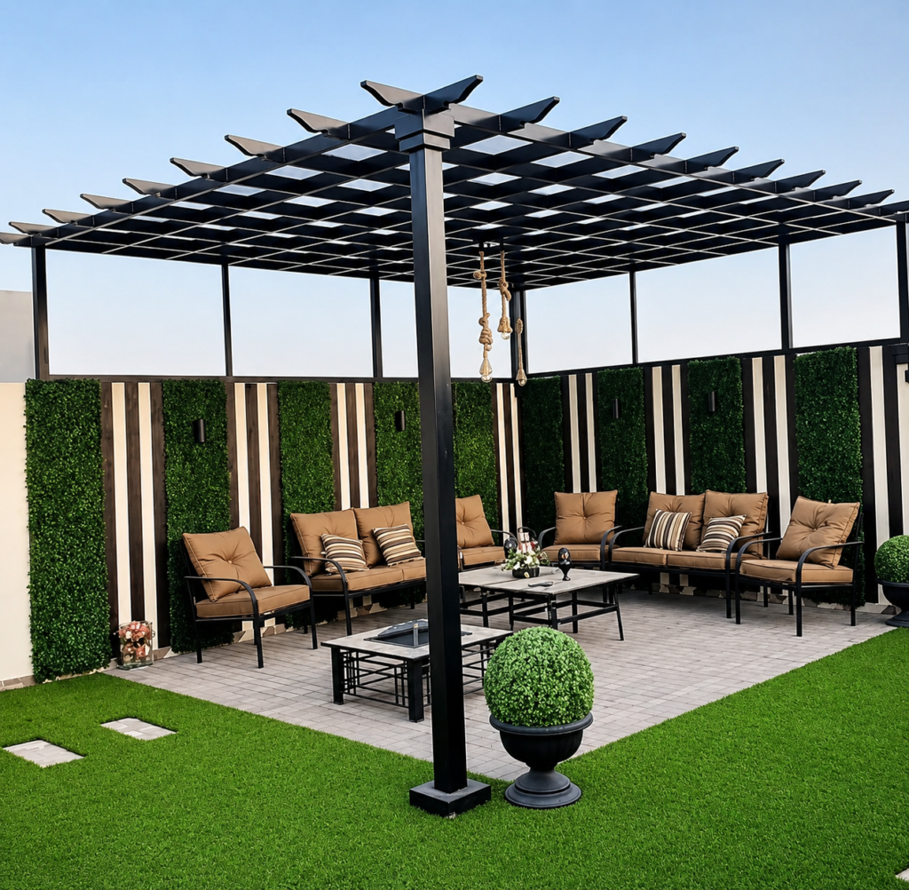Custom metal fabrication for commercial building in Hawalli Kuwait